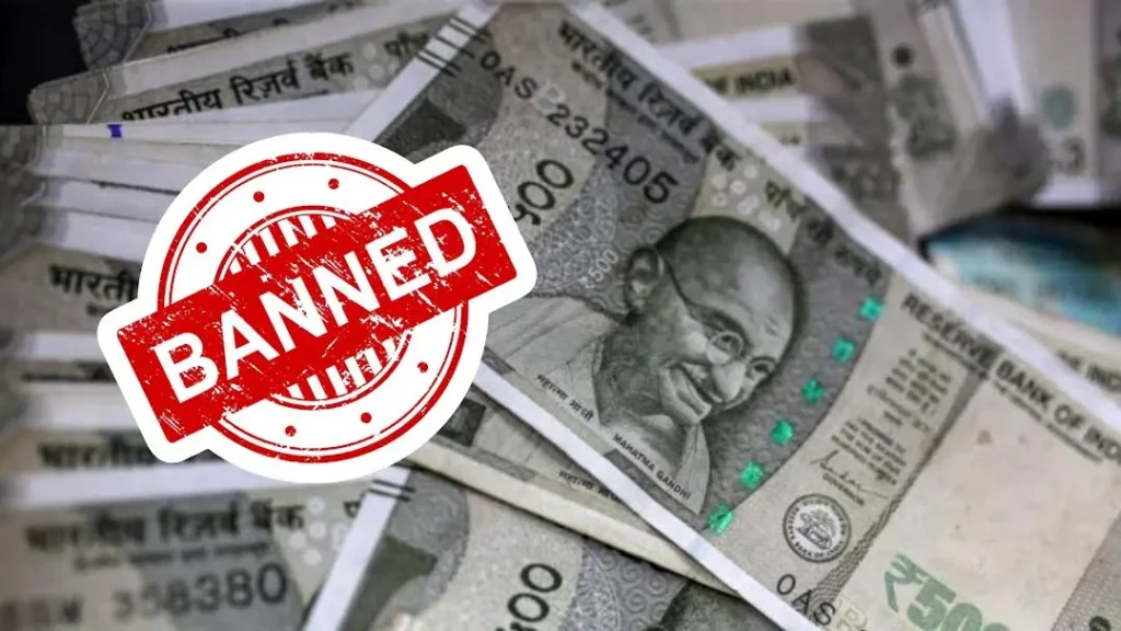 500 Rupee Note Banned