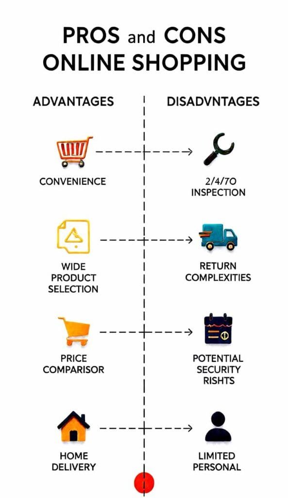 online shoping pros and cons